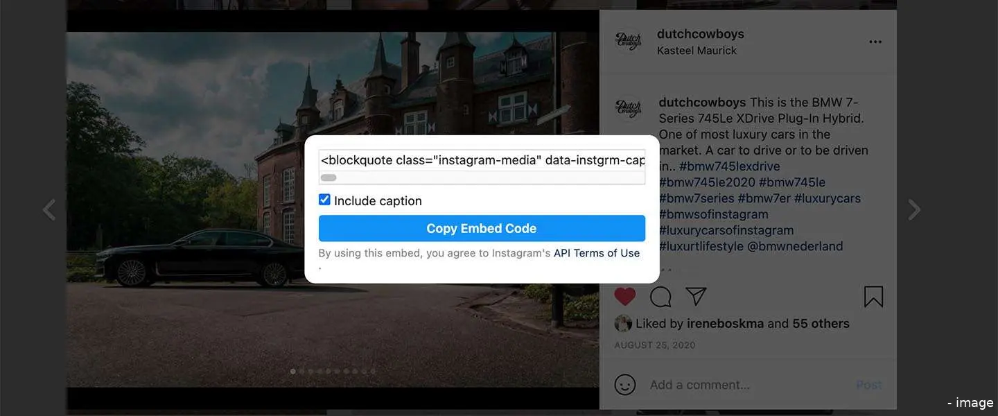 embed code
