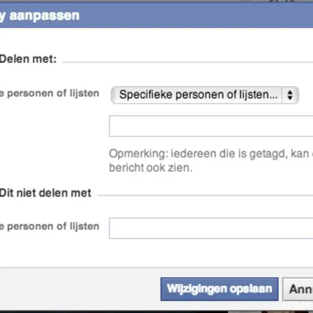 facebook past standaard privacyinstellin