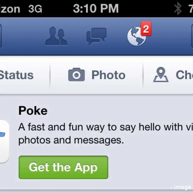 facebook promoot poke via bericht in iph