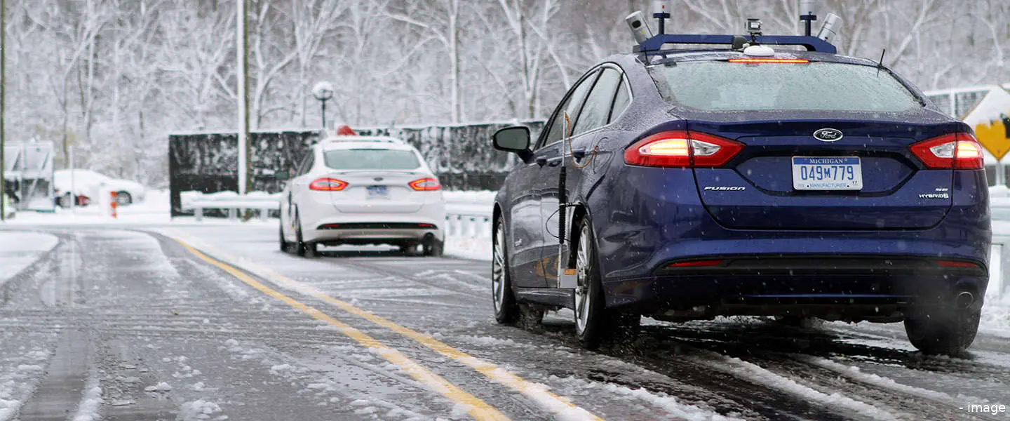 ford autonoom rijden sneeuw