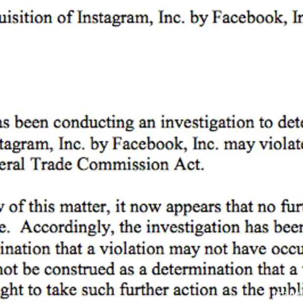 ftc keurt overname instagram door facebo