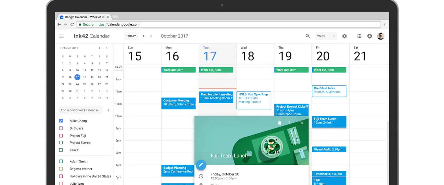 google agenda