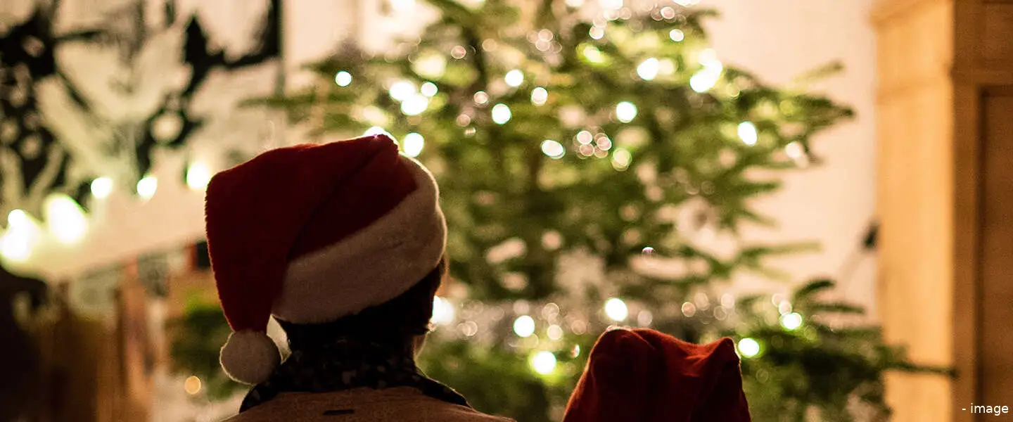 kerstboom aan