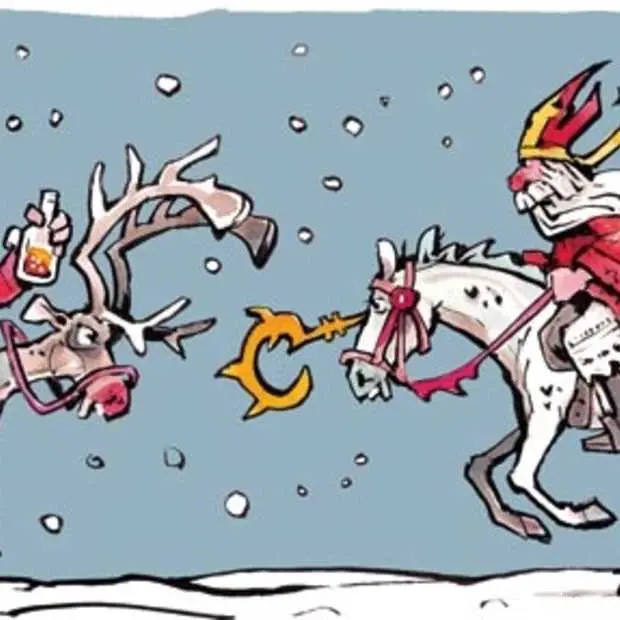 kerstman verslaat sinterklaas in popular