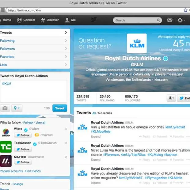 klm toont actuele social media reactie t