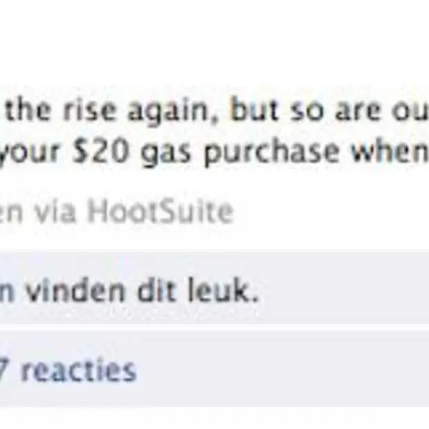 korting op benzine na checkin op foursqu