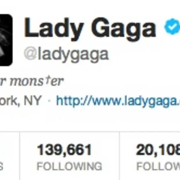 lady gaga eerste twitteraar met 20 miljo