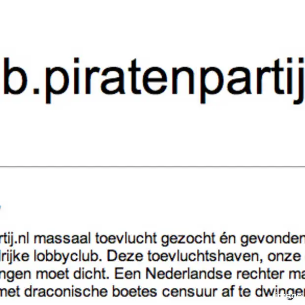 piratenpartij schrikt van ex parte besch