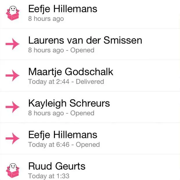 snapchat gebruikers versturen ongeveer 1