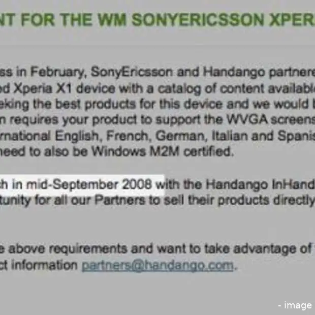 sony ericsson x1 medio september in de w