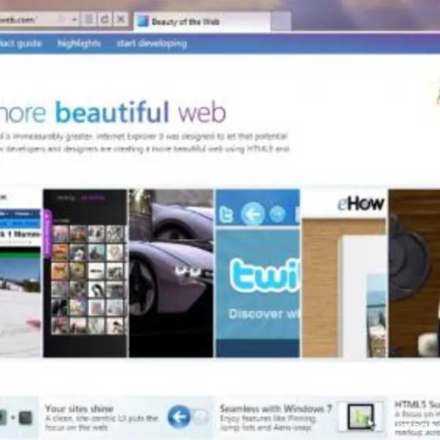 the beauty of the web internet explorer