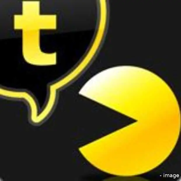 twitter in een pac man jasje