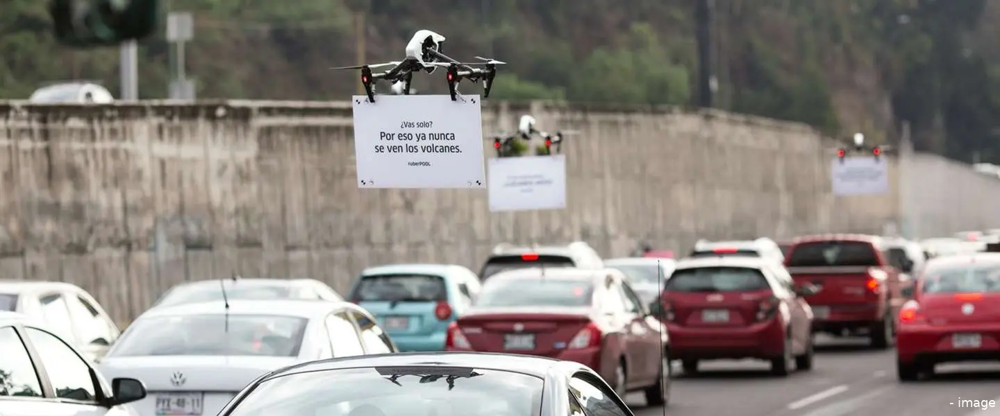 uber drones marketing