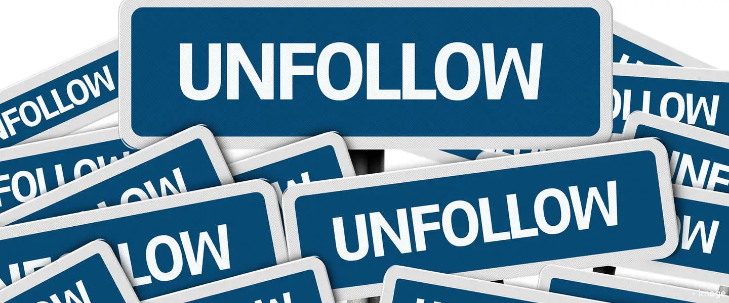 unfollow facebook