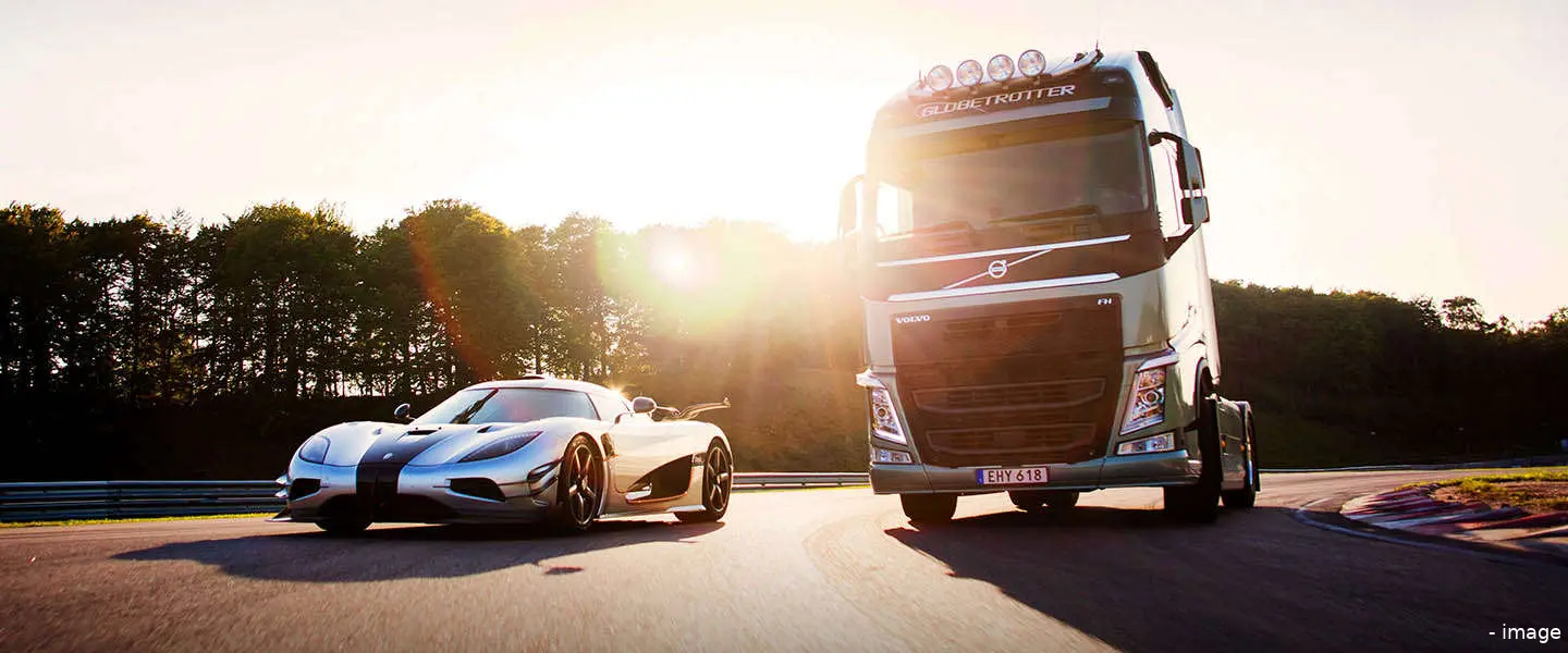 volvo truck vs koenigsegg