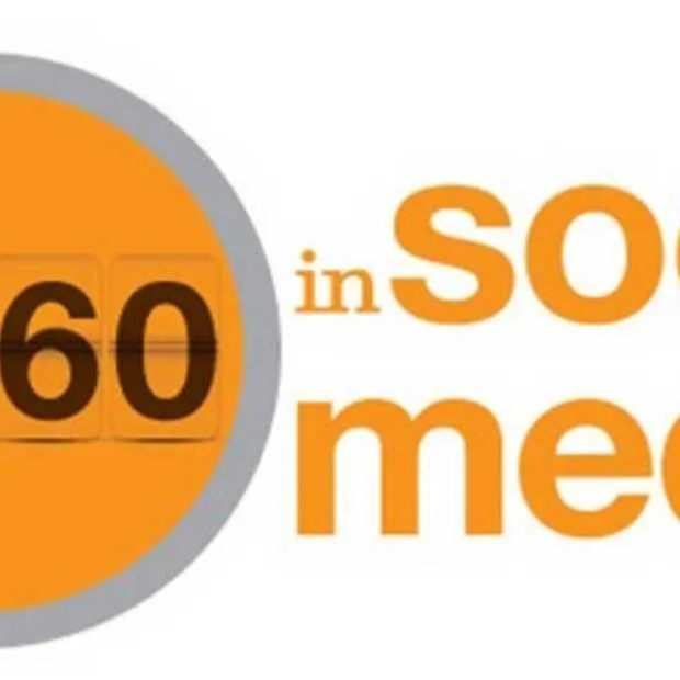 60 seconds in social media infographic