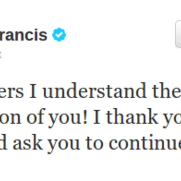 aantal volgers paus fransiscus op twitte