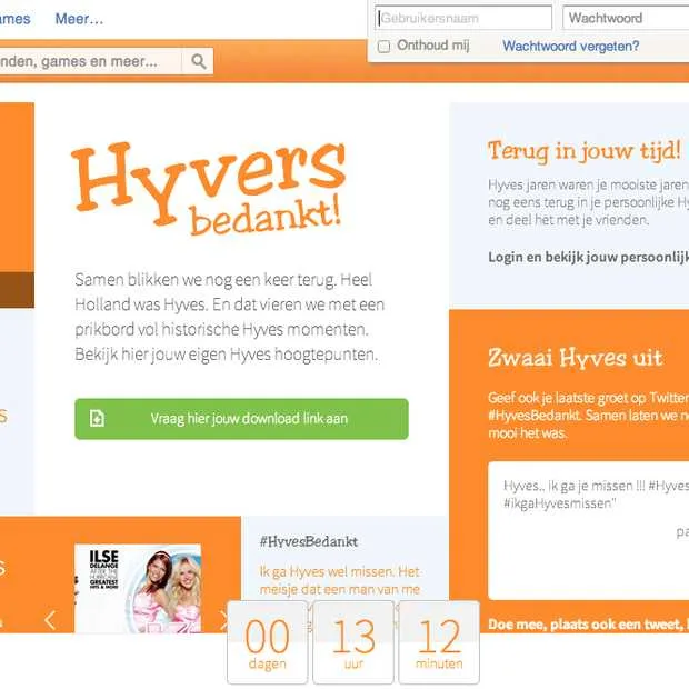 alleen vandaag kan je nog jouw hyves con