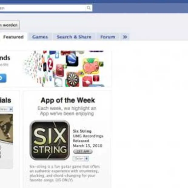 app store krijgt eigen facebook pagina