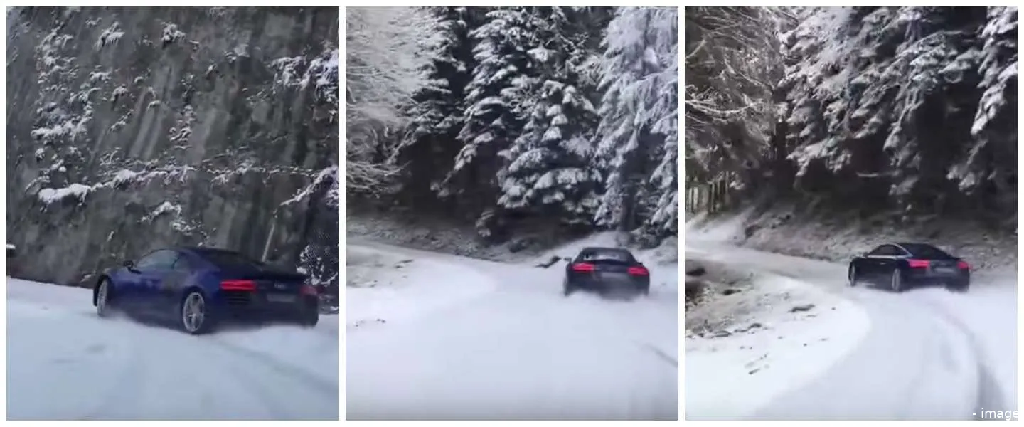 audi driften bergen r8 1