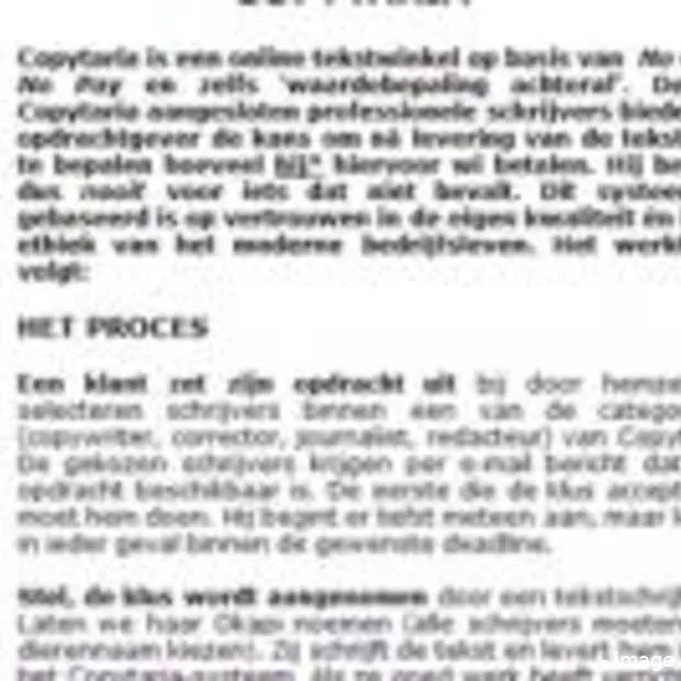 bij copytaria betaal je wat je het waard