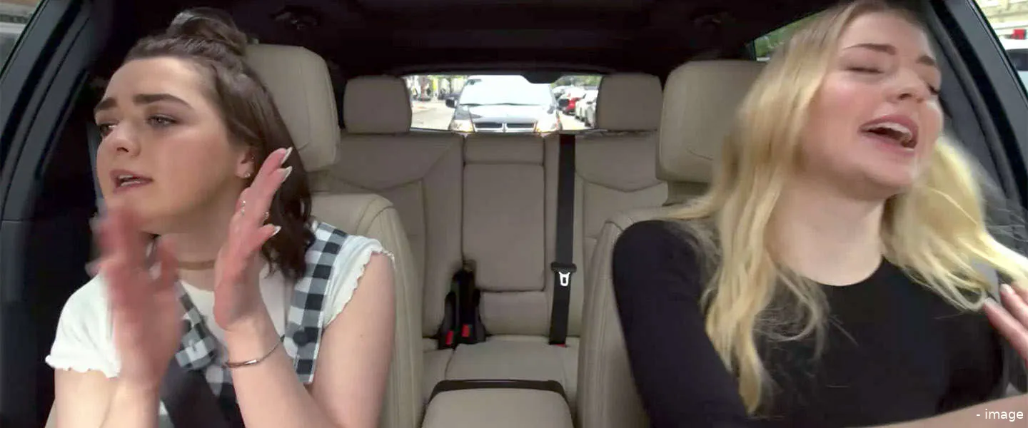 carpool karaoke stark zusjes