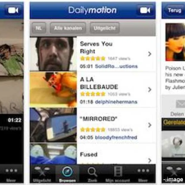 dailymotion komt met 2 iphone applicatie