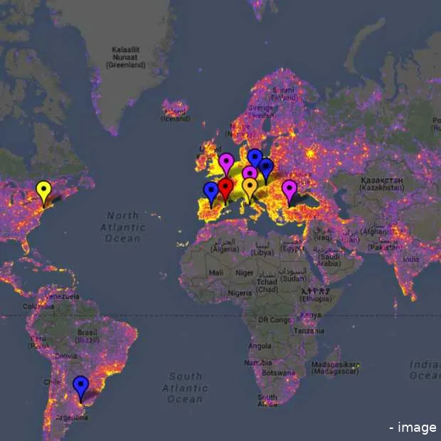 de meest gefotografeerde plaatsen op aar