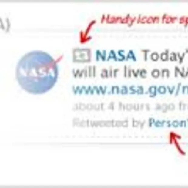 de nieuwe retweets nu ook via sms