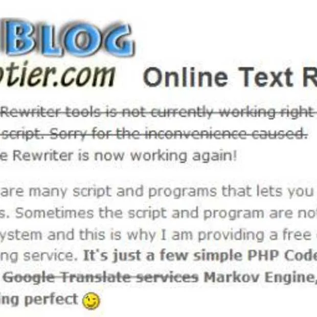 de rewriter bakt er nog niet veel van