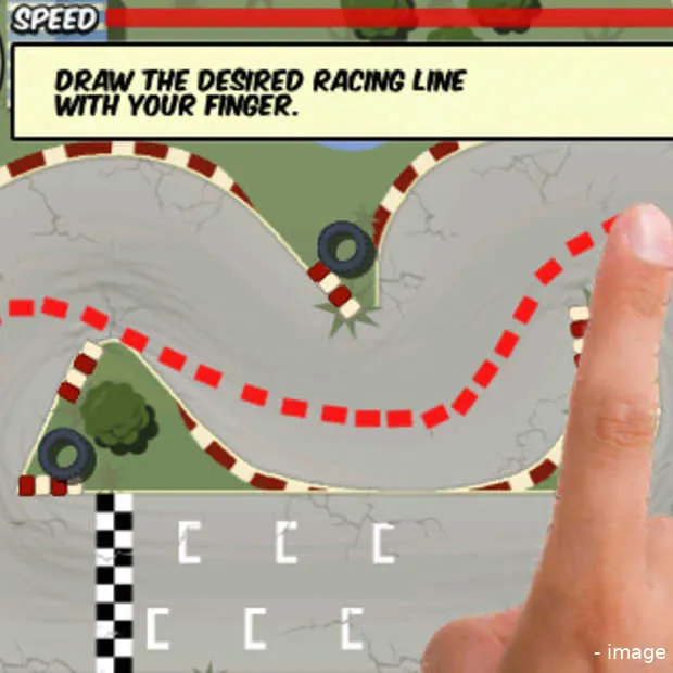 draw race de racelijn tot de essentie te