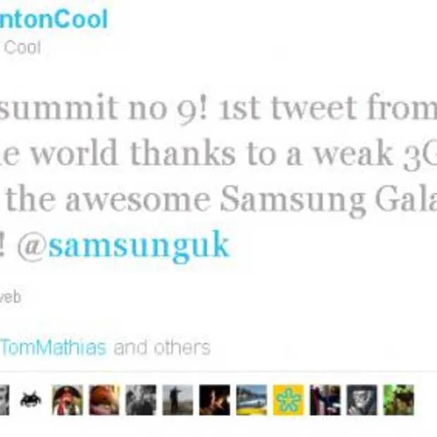 eerste tweet en belletje vanaf de mount