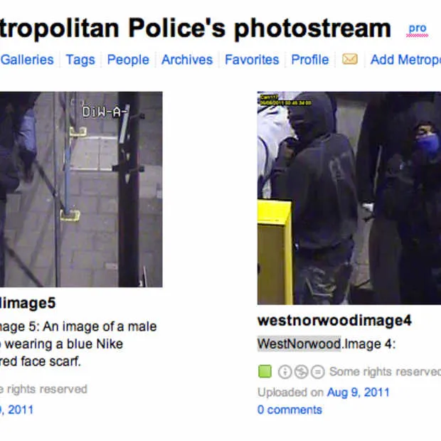 engelse politie gebruikt flickr om relsc