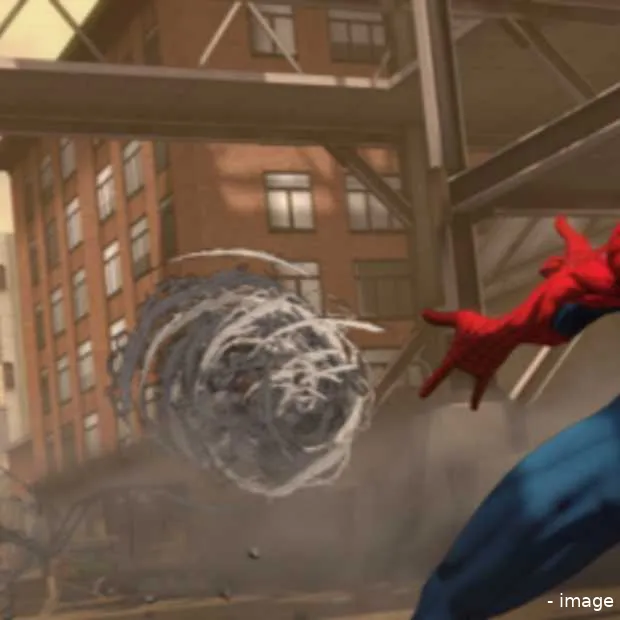 er zwaait wat voor spiderman shattered d