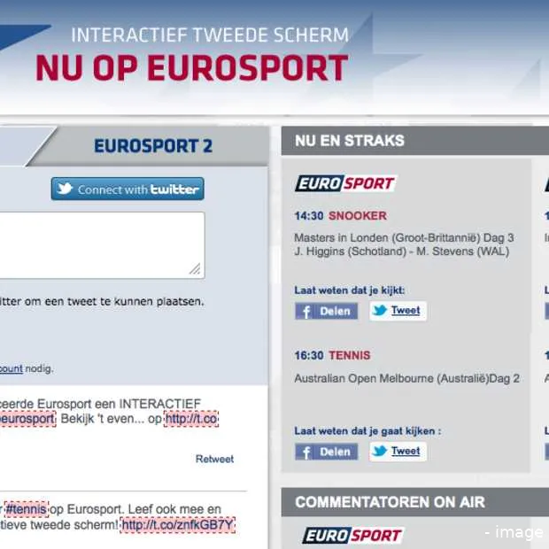 eurosport lanceert interactief tweede sc