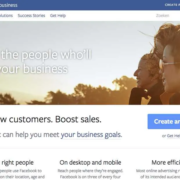 facebook for business nu beschikbaar in