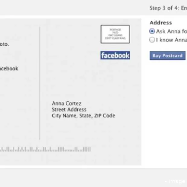 facebook foto s verstuur ze als postkaar