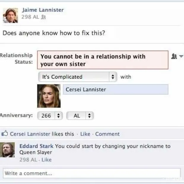 facebook game of thrones lol