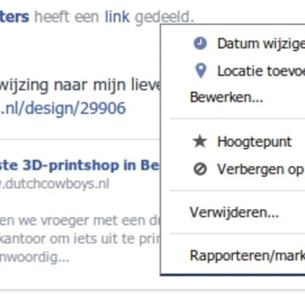facebook statusupdates zijn nu te bewerk