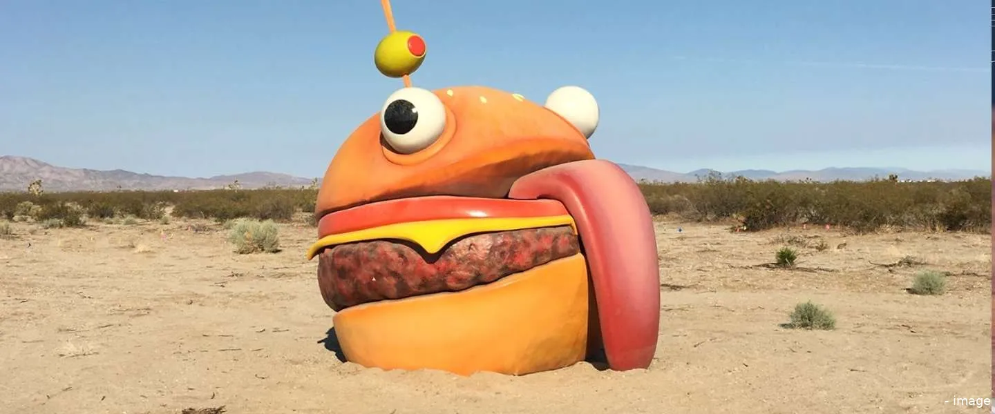 fortnite hamburger in woestijn