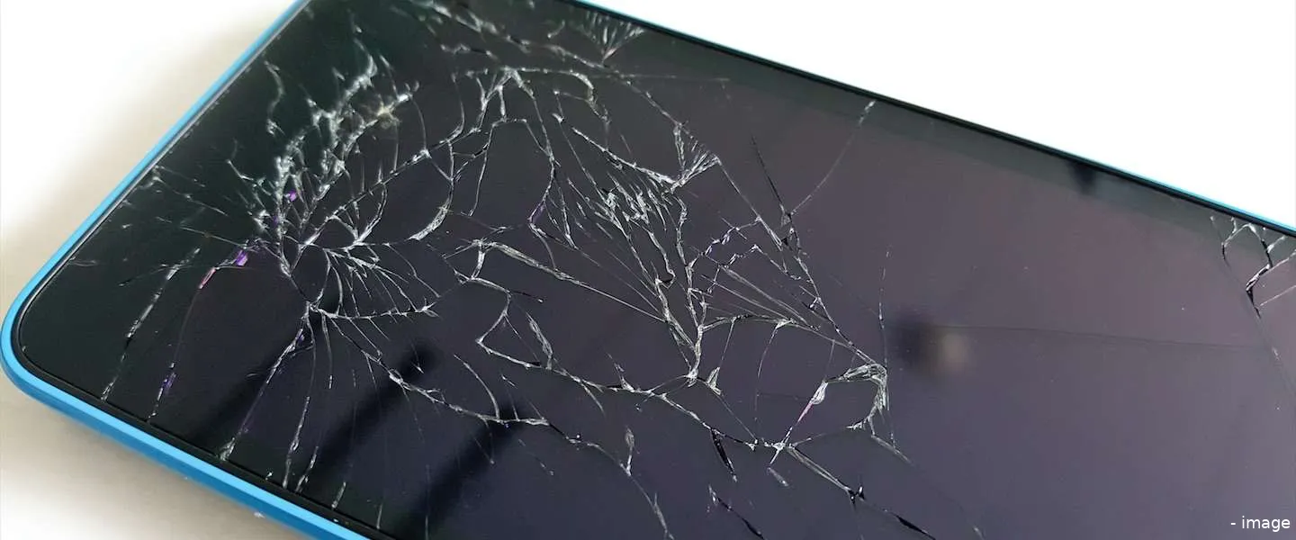 gebroken glas smartphone