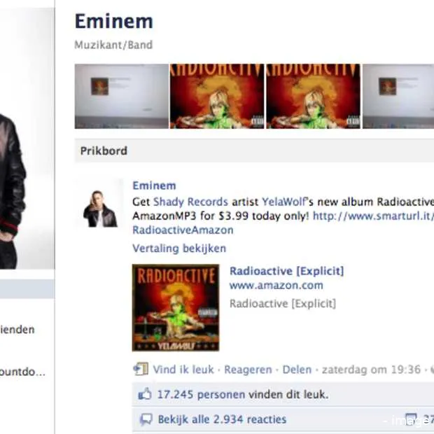 gebruik van facebook door muzikanten in