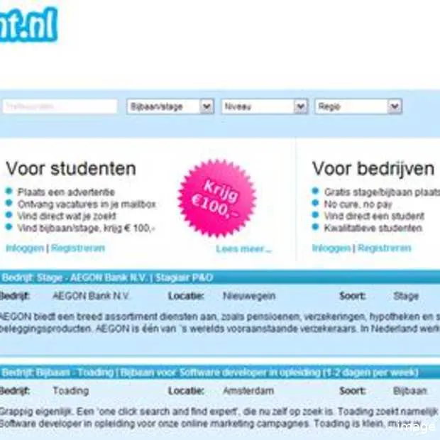 getastudent nl is live