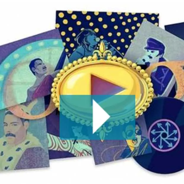 google eert freddie mercury met doodle