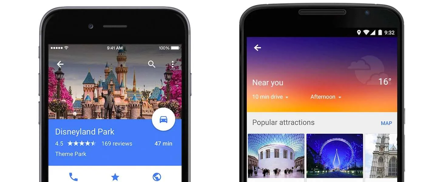 google maps felle kleuren