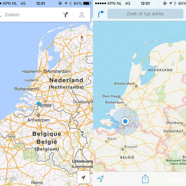 google maps vs apple maps