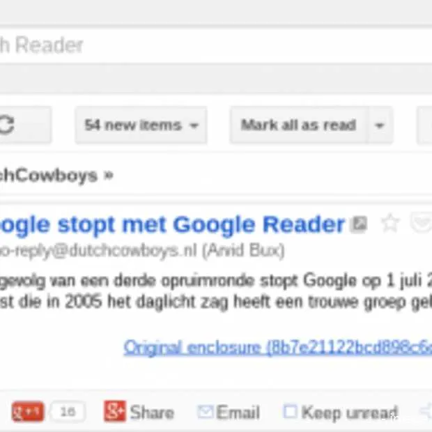 google reader data nog tot 15 juli te do