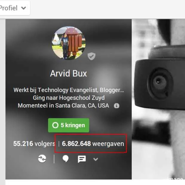 google toont hoe vaak je content is gezi