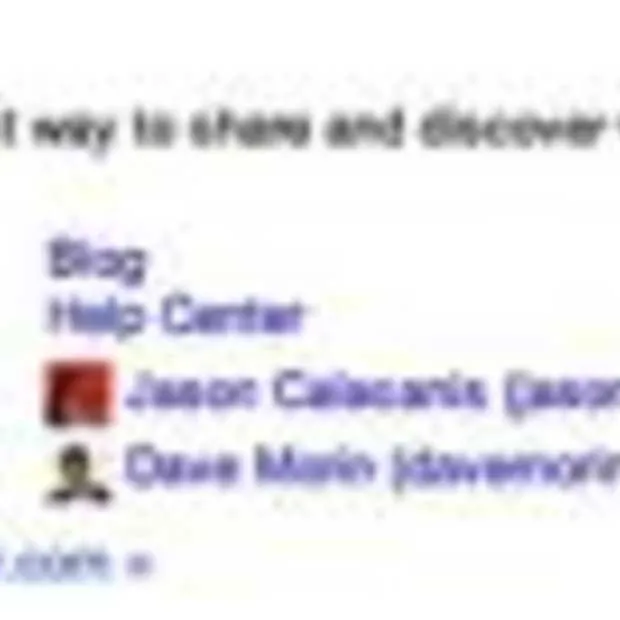 google toont je sociale links in de sear