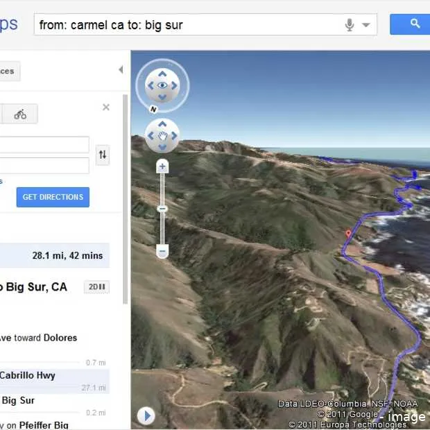 helicopter view van de geplande route vi